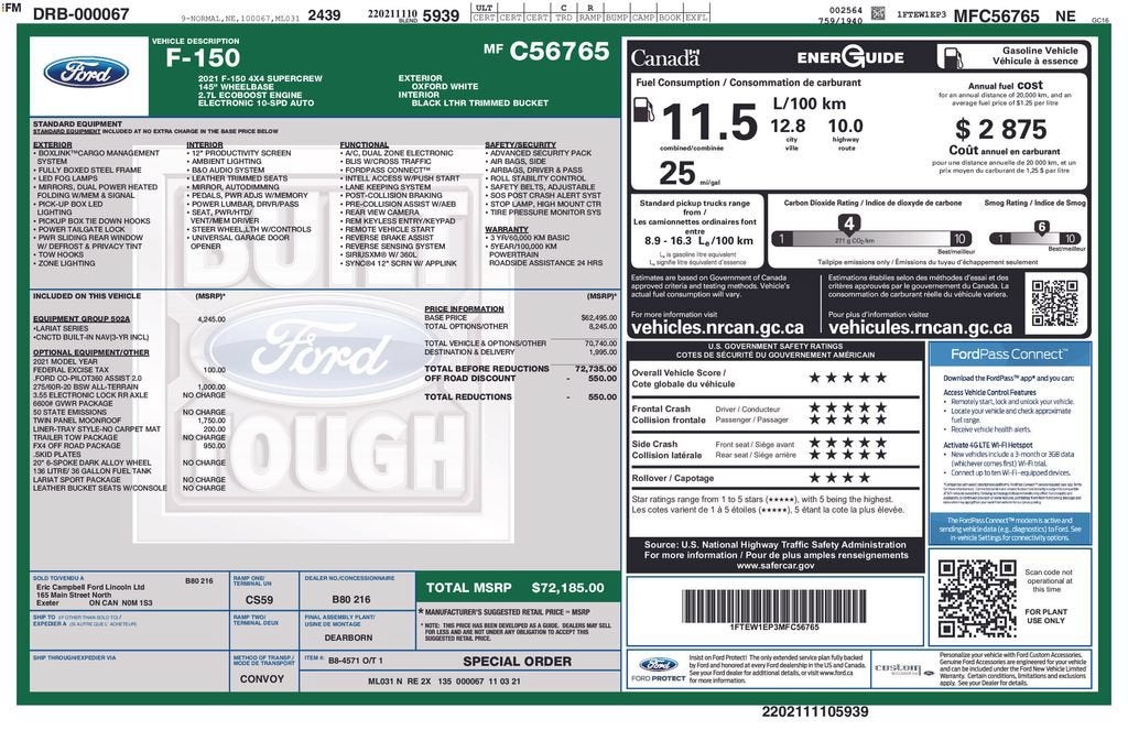 2021 Ford F-150 LARIAT