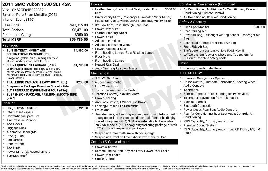 2011 GMC Yukon SLT