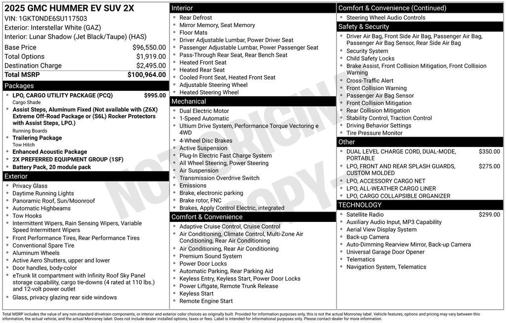 2025 GMC HUMMER EV SUV 2X