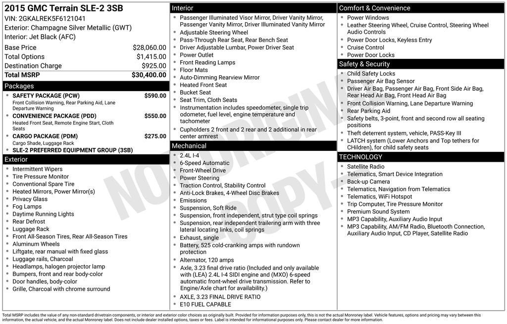 2015 GMC Terrain SLE