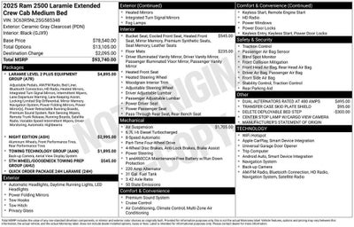2025 RAM 2500 Laramie Mega Cab 4x4 6'4" Box
