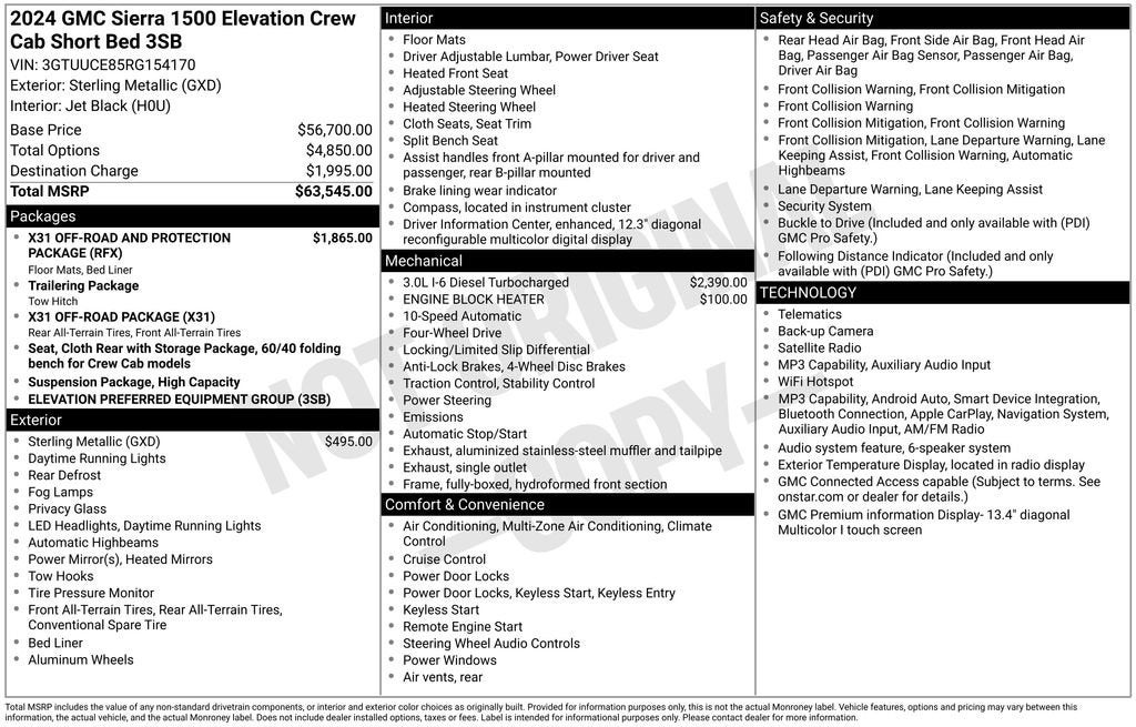 2024 GMC Sierra 1500 Elevation