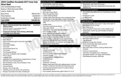 2004 Cadillac Escalade EXT Standard