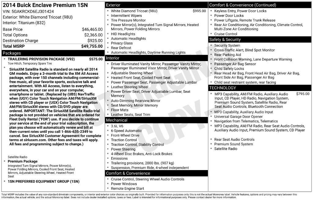 2014 Buick Enclave Premium
