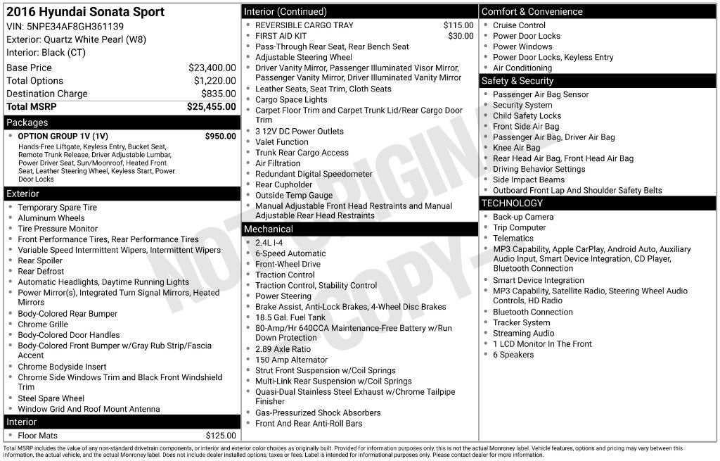 2016 Hyundai Sonata 2.4L Sport