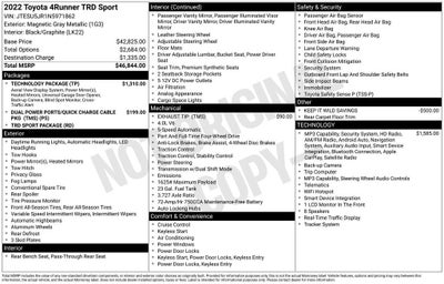 2022 Toyota 4Runner TRD Sport