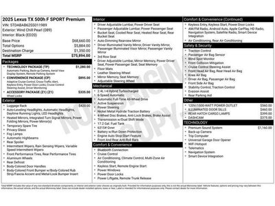 2025 Lexus TX 500h F SPORT Premium
