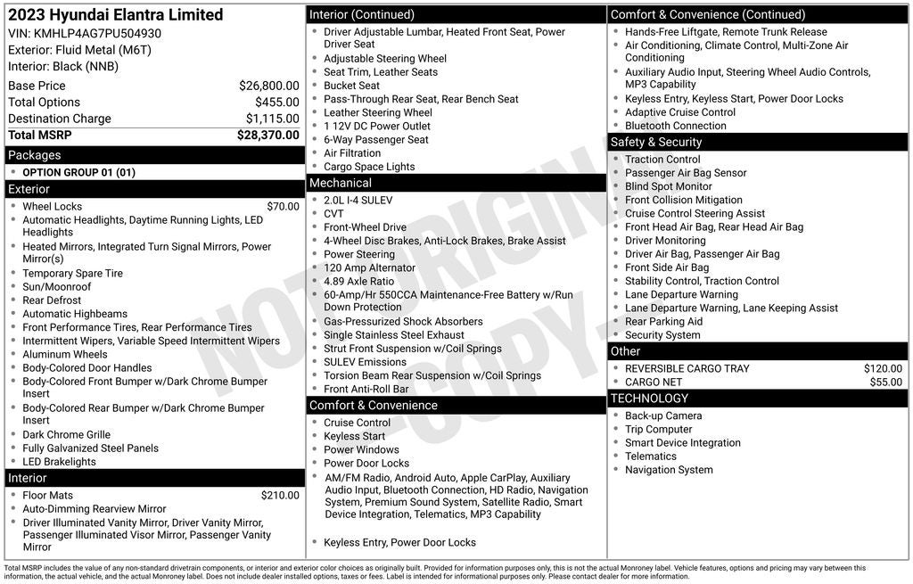 2023 Hyundai Elantra Limited
