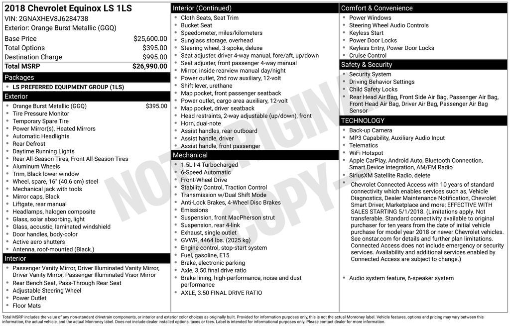 2018 Chevrolet Equinox LS