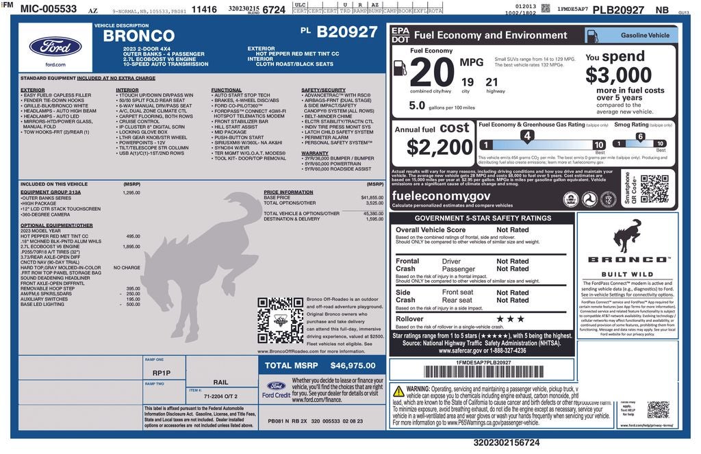 2023 Ford Bronco Outer Banks